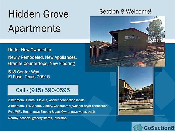 Hidden Grove Apartments Section 8 Welcome El Paso Tx Zillow