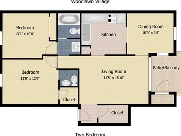 2 Bedroom 1.5 Bath Apartment 2 Bedroom 1.5 Bath Apartment