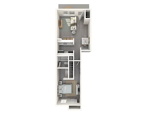 Floor plan 1x1 627 sqft