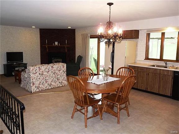 Kitchen open to family room.