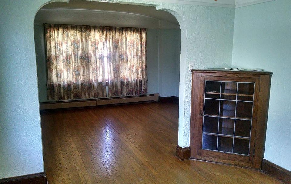 Hardwood floors just refinished. Not shown in this photo