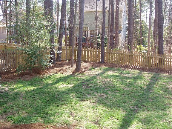 Large fenced yard