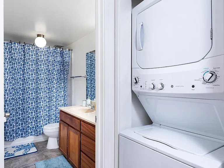Guest Bath with washer and dryer