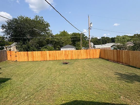 Fenced back yard