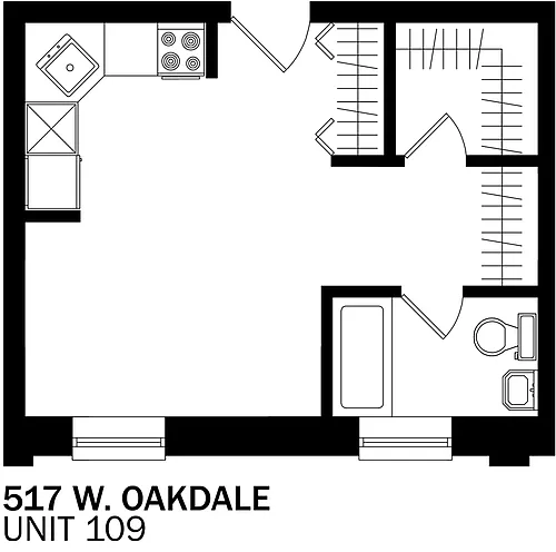Floor plan studio 109