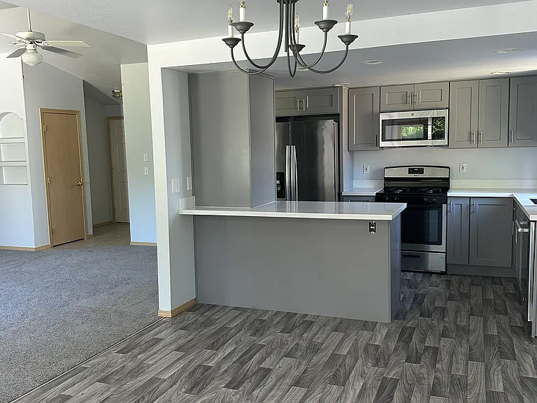 Kitchen and dining area