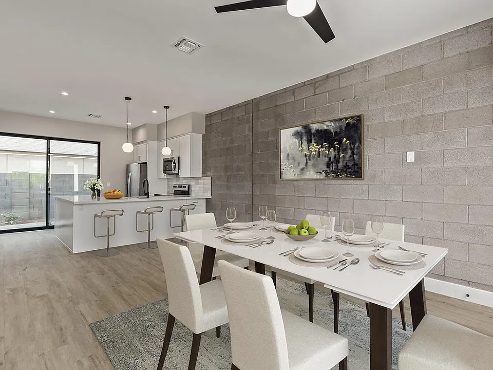 Kitchen and view using this space as a formal dining area.