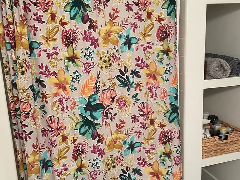Bathroom with standup shower in finished basement