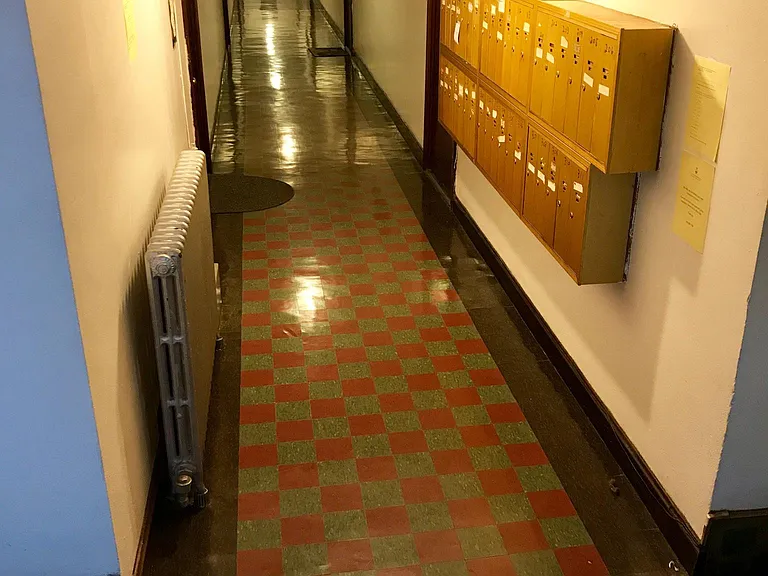 View of the first-floor hallway.