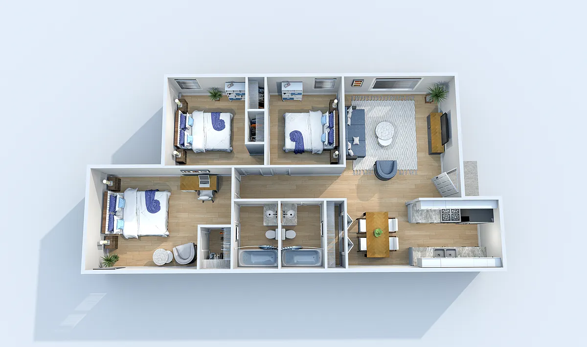 Floor plan Three Bedroom