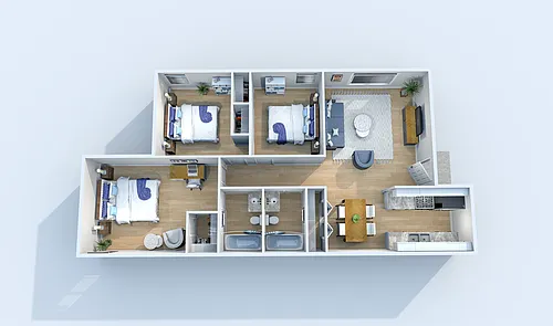 Floor plan Three Bedroom