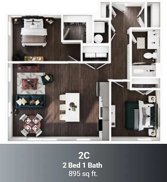 Floor plan Porchlight - 2C
