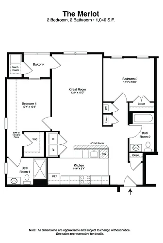 Floor plan Merlot