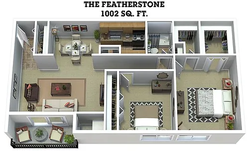 Floor plan 2Bedroom 1Bathroom