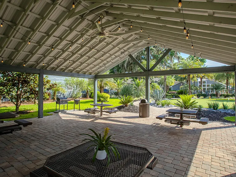 Step inside the pavilion at Emerson Isles and discover a magical setting perfect for gatherings and quiet moments alike.