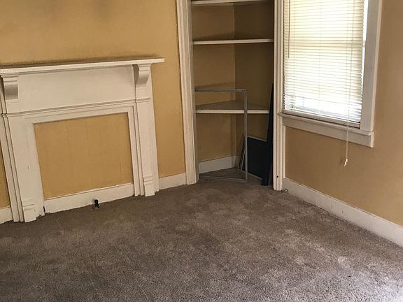 living room with built in shelf