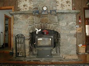 Big Fieldstone fireplace