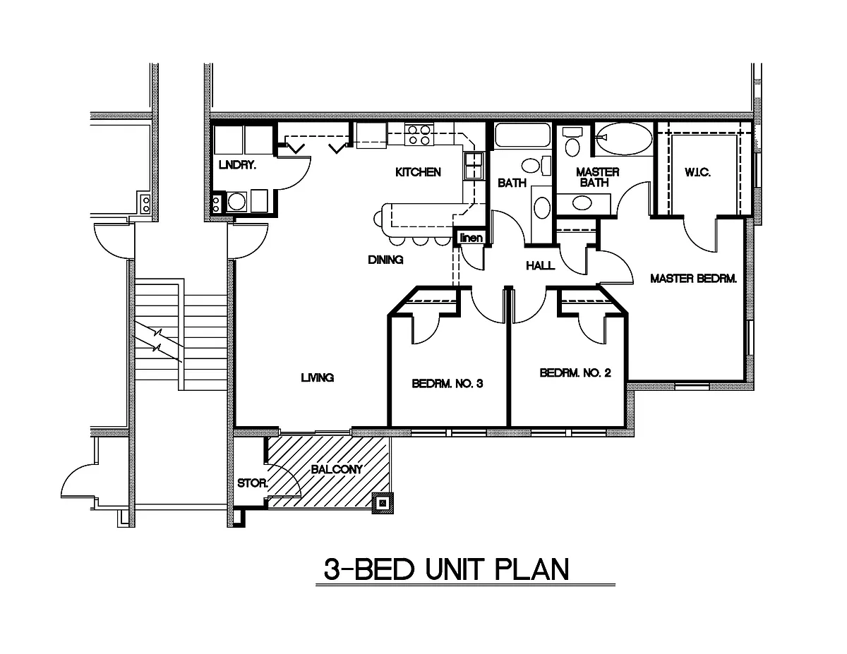 Floor plan 3 BEDROOMS