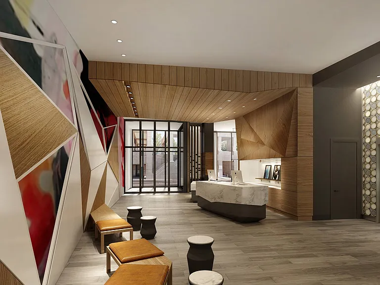 Intimate lobby & flex work space