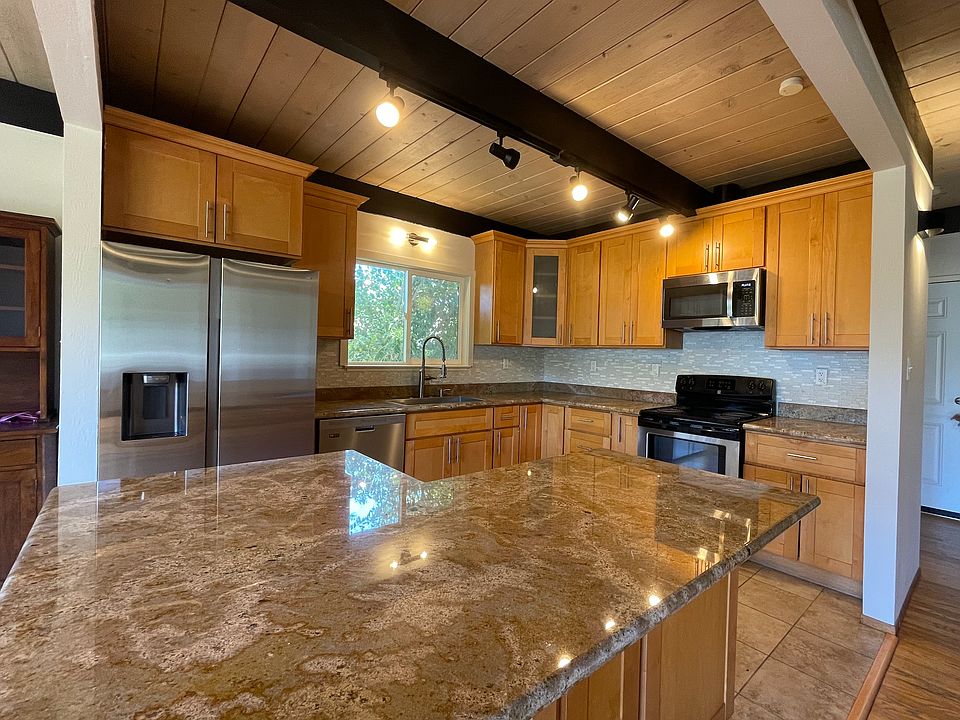 Kitchen with granite countertops