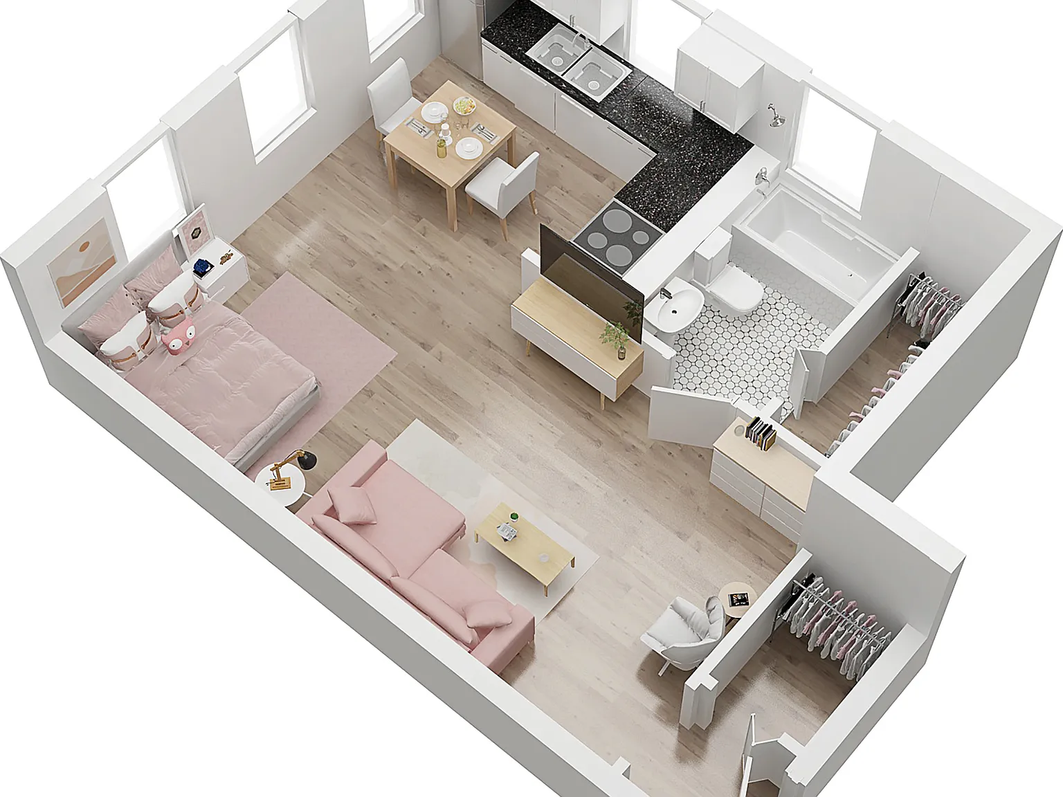 1 bed, 413 sqft, $1,586 — Photo 2