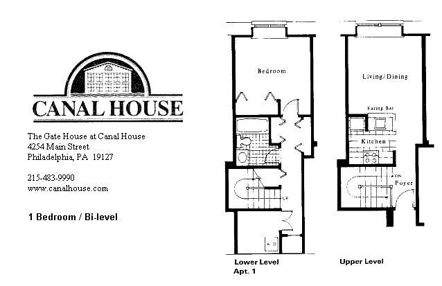 Floor plan 1 BEDROOM BI LEVEL GH1