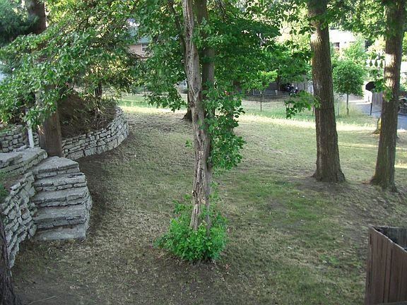 Generous front and fenced back yard