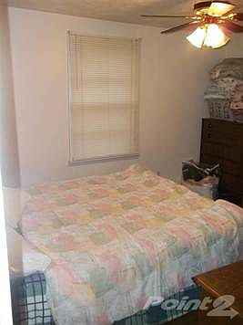 Bedroom also has hdwd floors and ceiling fan.