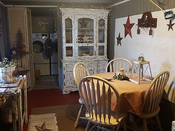 Dining room also laundry room
