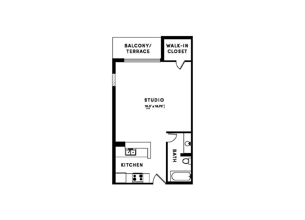 Floor plan Studio-SCOA