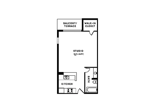Floor plan Studio-SCOA