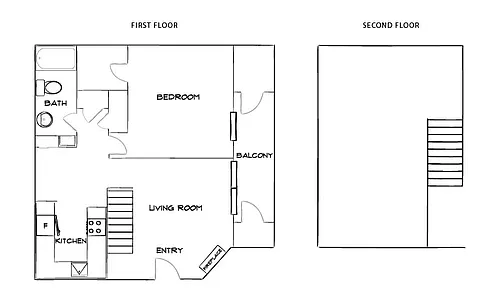 Floor plan Design 1B with Loft Premier 2