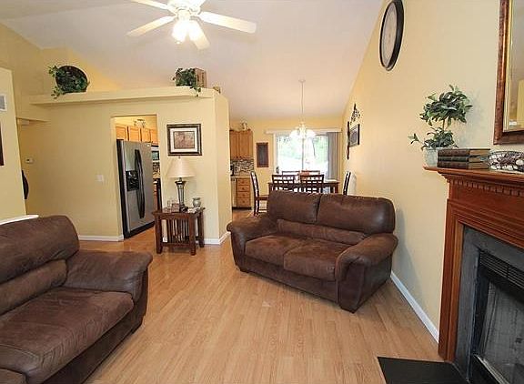 Vaulted, open floor plan