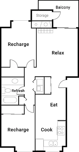 Floor plan 2X1 B