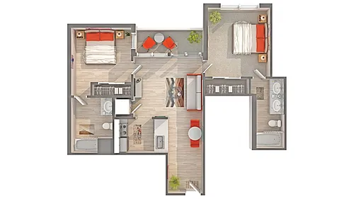 Floor plan Seaside I - B2