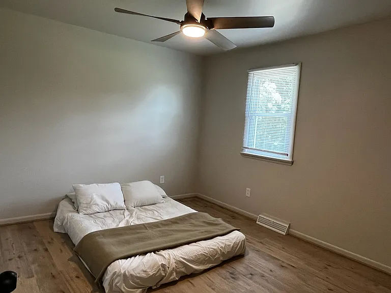 Bedroom 3- large room fits queen, 2 closets, ceiling fan