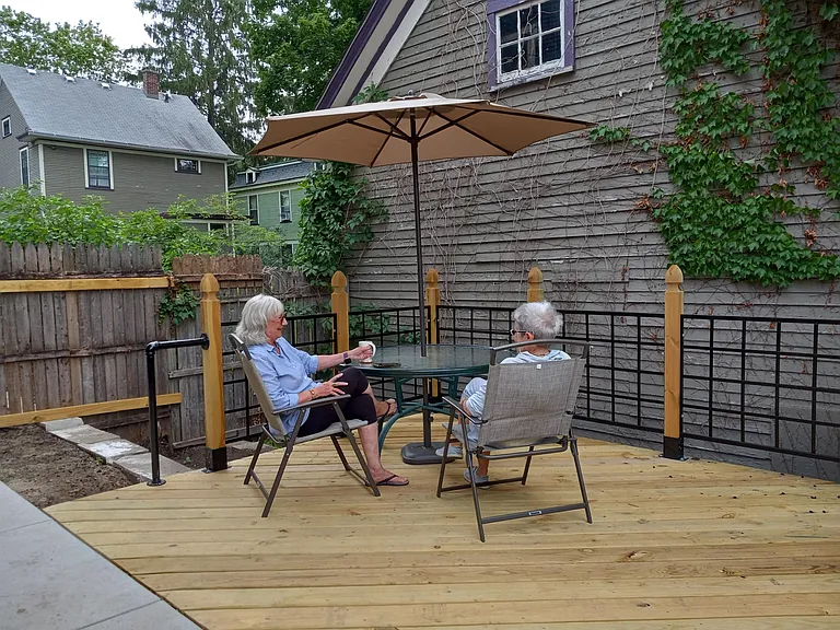 Outside private deck