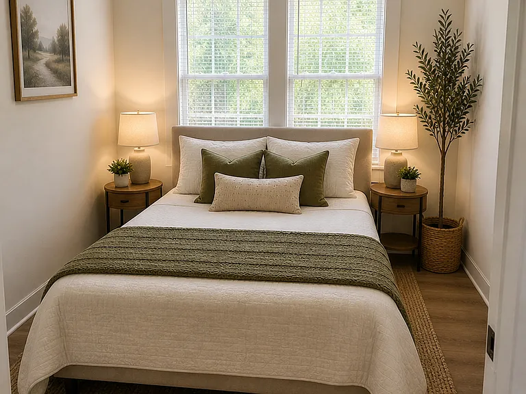 Spacious bedroom with natural lightroom to settle in comfortably.