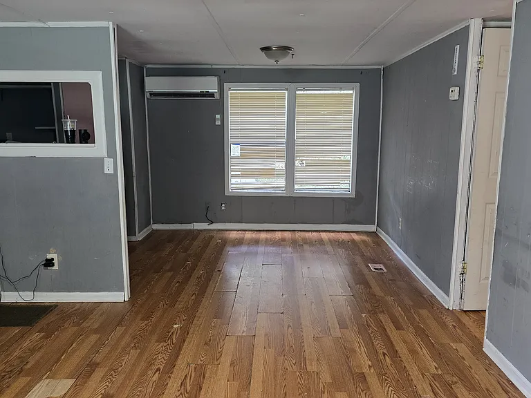 living room and kitchen area