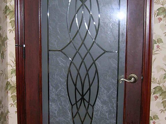 Cut Glass Interior Door