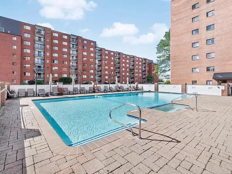 Hot tub and pool area