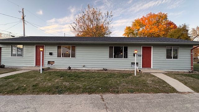 Right side of duplex.