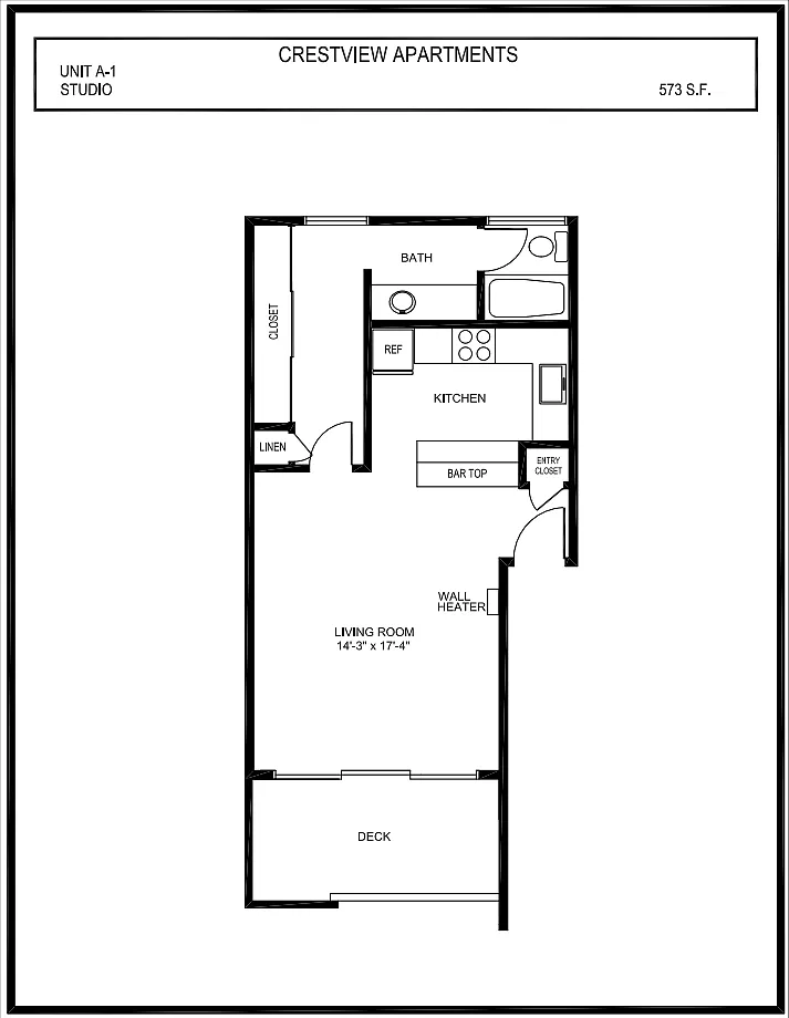 Floor plan Plan A/A1: Studio