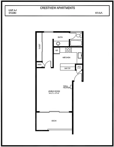 Floor plan Plan A/A1: Studio