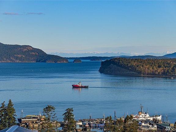 Sweeping panoramic views of the island, waterways, channel, boating activity and there is a nice view towards the East of Mount Baker when skies are clear! Imagine enjoying a glass of wine on the deck and experiencing these mesmerizing views. 