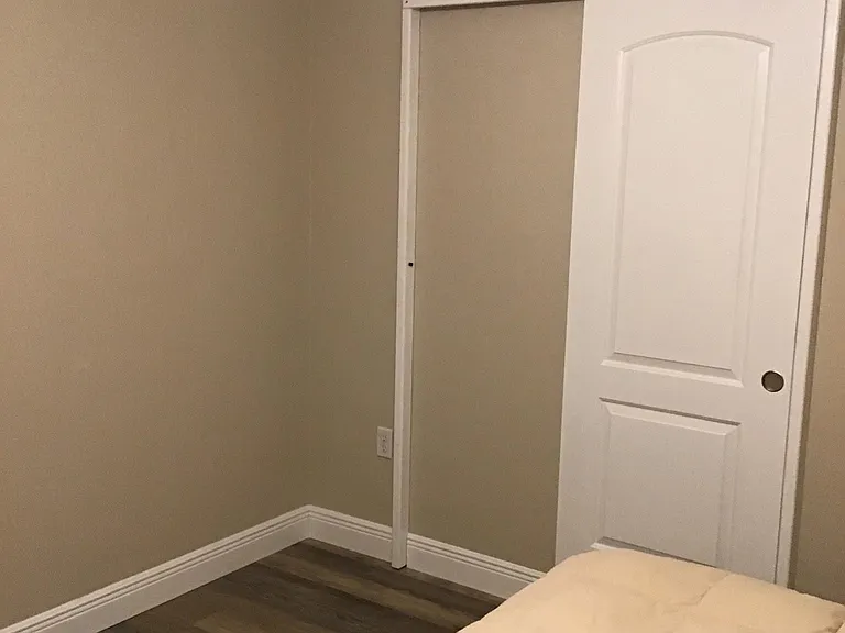 Bedroom 2, "barn door" closed