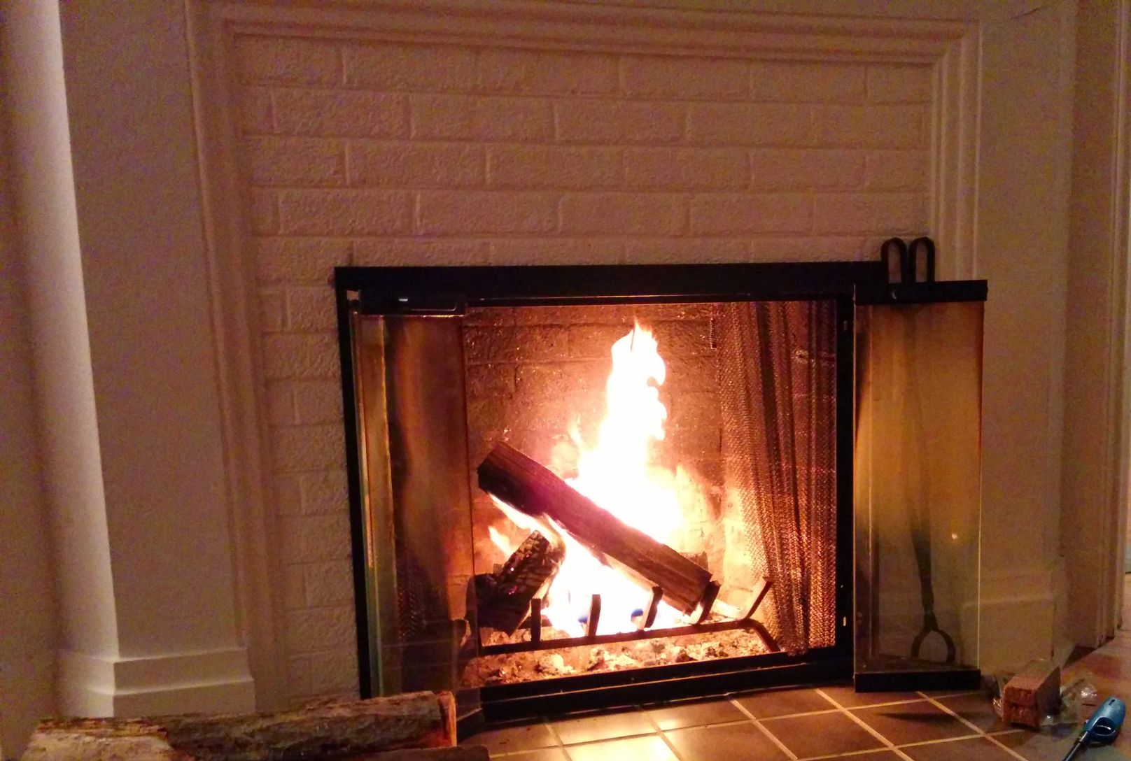 with fireplace