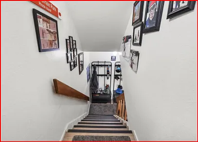 stairs up from garage