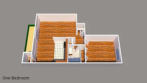 Floor plan 1 Bed 1 Bath