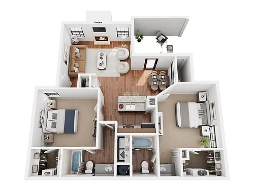Floor plan Telluride with Sunroom